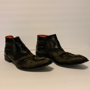 Robert Wanye Black Denim Boots
